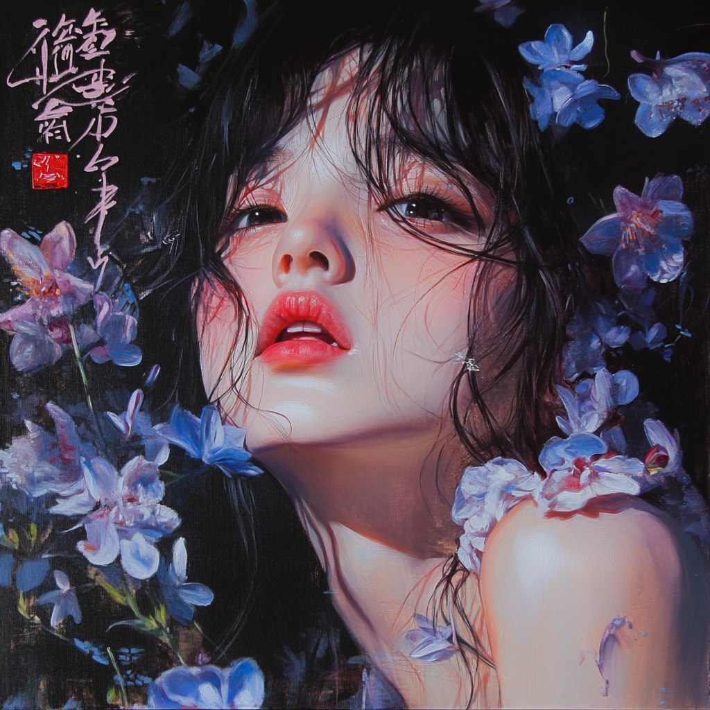 MJ绘画作品，中国女孩